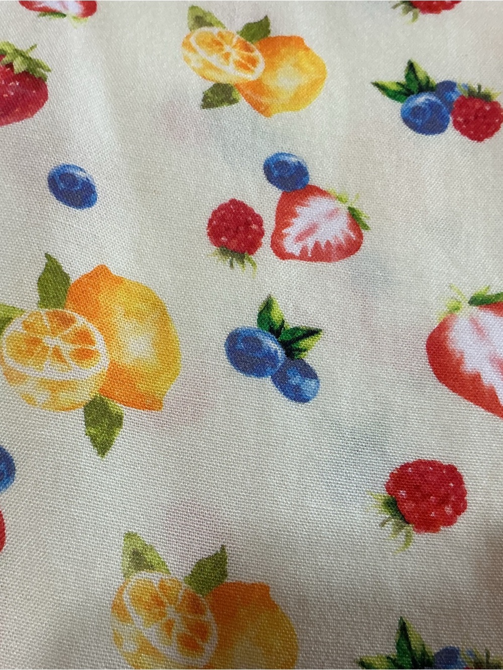 ASOS DESIGN Linen Look Fruit Print Tie Side Top Blouse - Picture 6 of 10